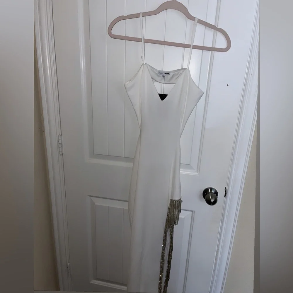 White Rhinestone Dress - Picture 2 of 4